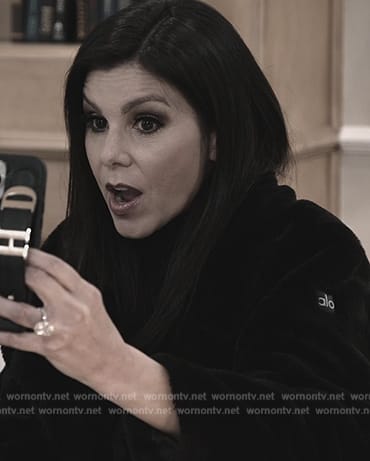 Heather’s black fur coat on The Real Housewives of Orange County