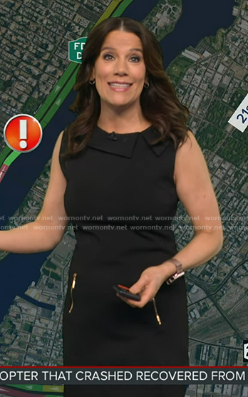 Heather’s black zip pocket dress on Good Morning America