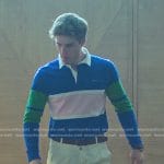 Héctor Krawietz’s blue colorblock rugby shirt on Elite