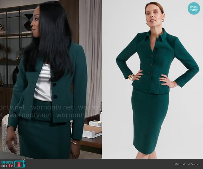 Hobbs Scarlett Jacket worn by Jordan Ashford (Tanisha Mariko Harper) on General Hospital