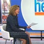 Hoda’s black leather wedge sandals on Today
