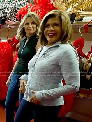 Hoda’s light grey zip jacket on Today
