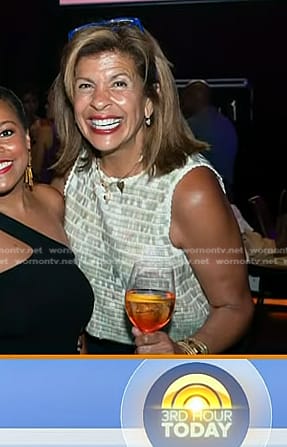 Hoda’s sequin sleeveless top on Today