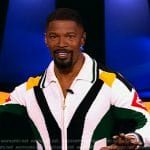 Jamie Foxx’s knit zip front cardigan on Beat Shazam