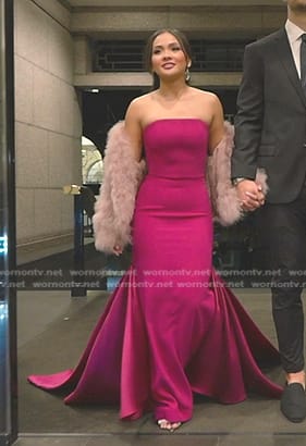 Jenn Tran’s pink strapless gown on The Bachelorette