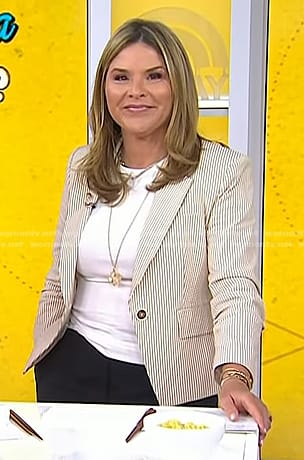 Jenna’s beige striped blazer on Today