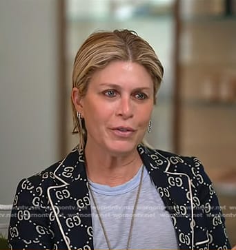 Jill’s navy logo blazer on Today