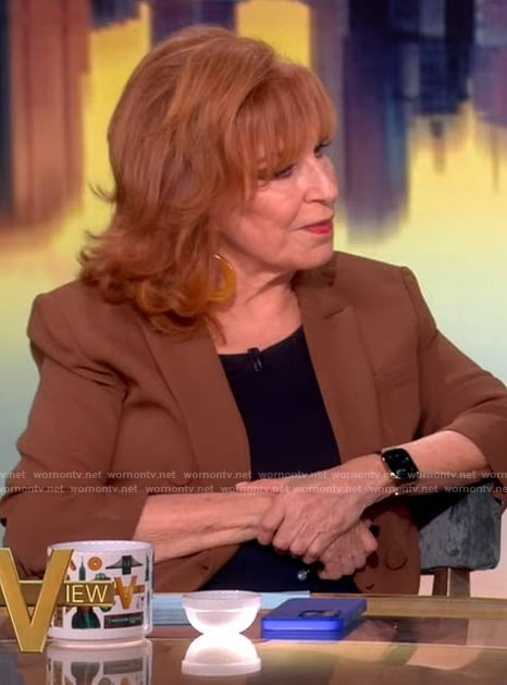 Joy’s brown double breasted blazer on The View