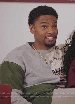 JR’s patchwork print sweatshirt on All American Homecoming