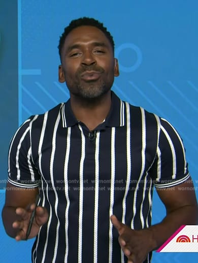 Justin’s stripe polo on Today