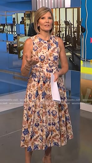 Kate’s beige floral midi dress on NBC News Daily
