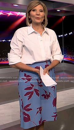 Kate’s blue floral skirt on NBC News Daily