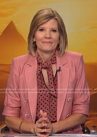 Kate’s pink elbow sleeve blazer on NBC News Daily