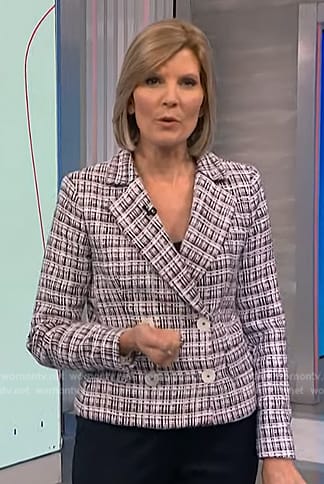 Kate Snow’s tweed blazer on NBC News Daily