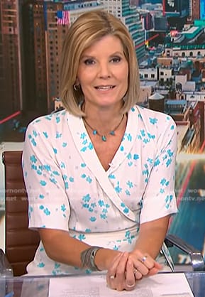 Kate’s white floral wrap dress on NBC News Daily