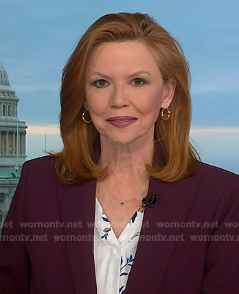 Kelly O’Donnell’s white floral blouse on Today