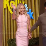 Kelly’s pink sleeveless sheath dress on Live with Kelly and Mark