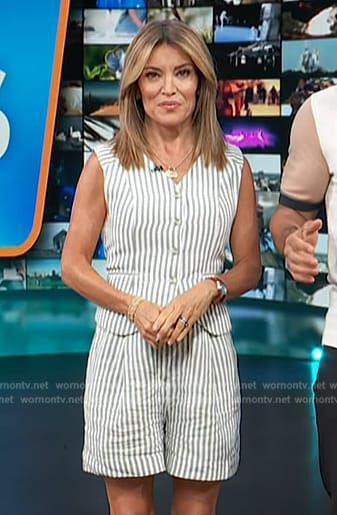 Kit’s striped vest and shorts on Access Hollywood
