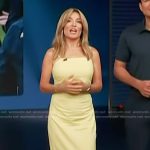 Kit’s yellow draped dress on Access Hollywood