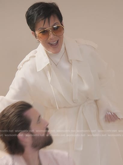 Kris’s gold sunglasses on The Kardashians