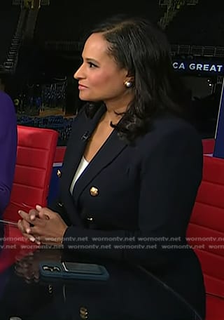 Kristen’s navy double breasted blazer on Today