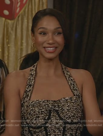 Layla’s tweed corset top on All American