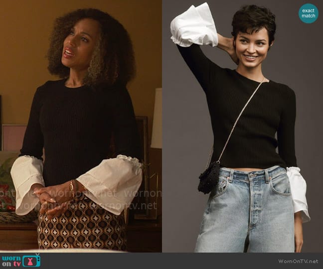 Maeve Bell-Sleeve Sweater worn by Paige Alexander (Kerry Washington) on UnPrisoned