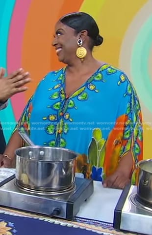 Melba Wilson’s blue printed kaftan on Good Morning America
