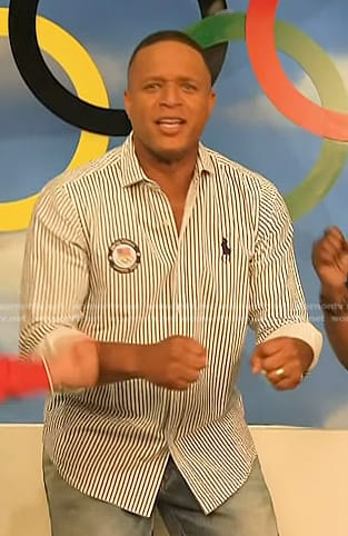 Craig Melvin’s striped shirt on Today