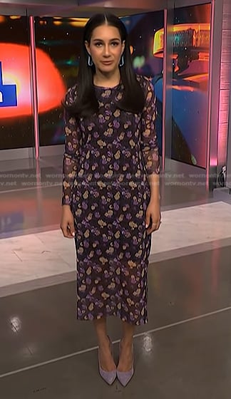 Morgan’s purple floral dress on NBC News Daily