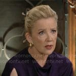 Nikki’s fan earrings and hair sticks on The Young and the Restless