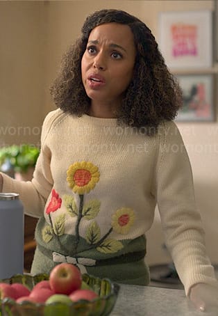 Paige’s flower embroidered sweater on UnPrisoned