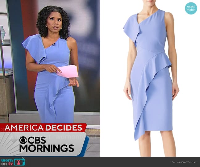 Parker Shara Dress worn by Adriana Diaz on CBS Mornings