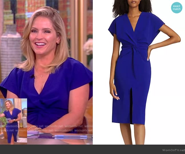 Prabal Gurung Jackie Twisted Midi-Dress worn by Sara Haines on The View