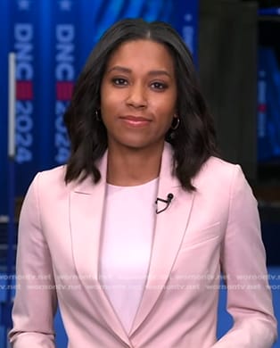 Rachel’s pink pant suit on Good Morning America