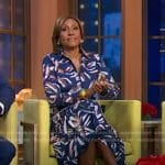 Robin’s blue floral shirtdress on Good Morning America