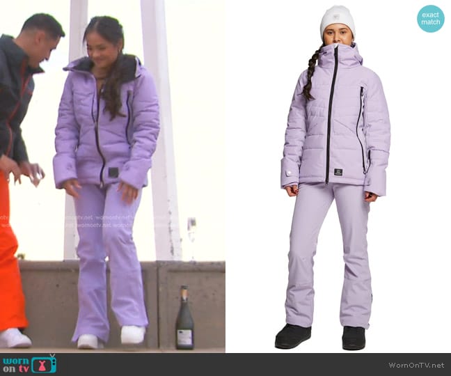 Rojo Outerwear Sass Jacket in Purple Rose worn by Jenn Tran on The Bachelorette