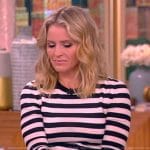 Sara’s striped top and polka dot skirt on The View