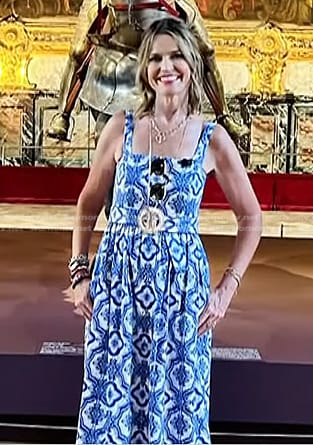 Savannah’s print belted dress on Today