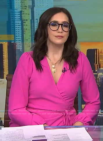Savannah’s pink wrap dress on NBC News