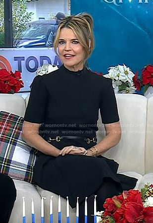 Savannah’s black belted dress on Today