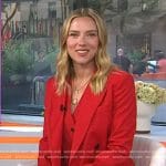 Scarlett Johansson’s red blazer and shorts on Today