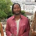 Scott’s red plaid shirt on Access Hollywood