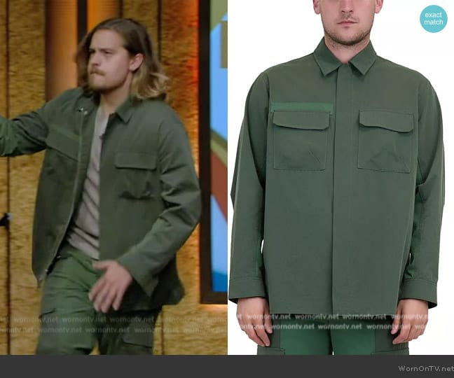 Simkhai Matthew Surplus Utility Jacket worn by Dylan Sprouse on Live with Kelly and Mark