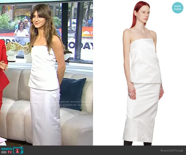 Sportmax Adda Camisole in White worn by Daisy Edgar-Jones on Today