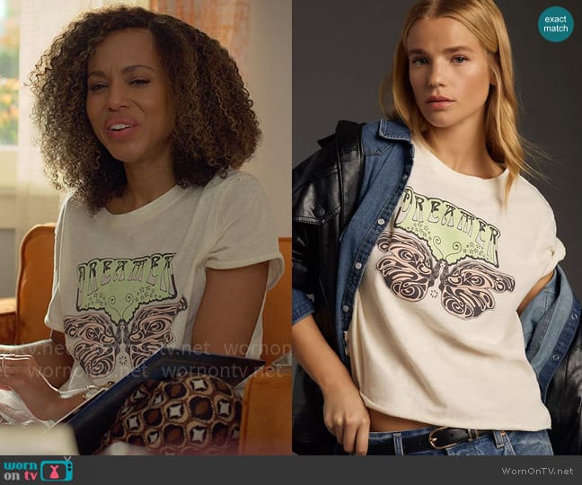 Sun Keep x Anthropologie Dreamer Graphic Tee worn by Paige Alexander (Kerry Washington) on UnPrisoned