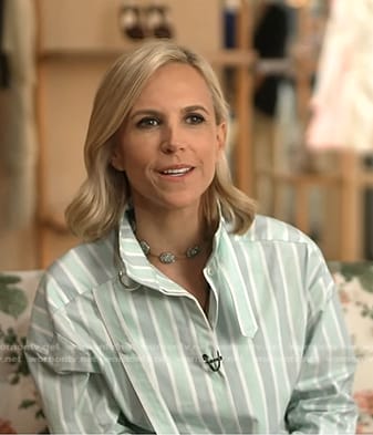 Tory Burch’s striped shirt on Good Morning America
