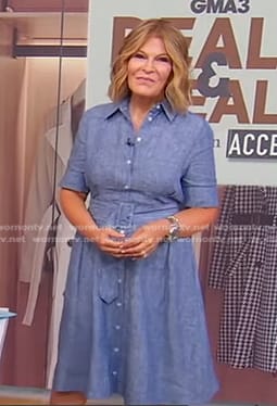 Tory’s chambray belted shirtdress on Good Morning America