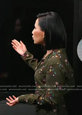 Vicky’s green floral romper on NBC News Daily