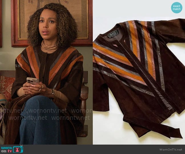 Vintage Applique Leather Jacket worn by Paige Alexander (Kerry Washington) on UnPrisoned